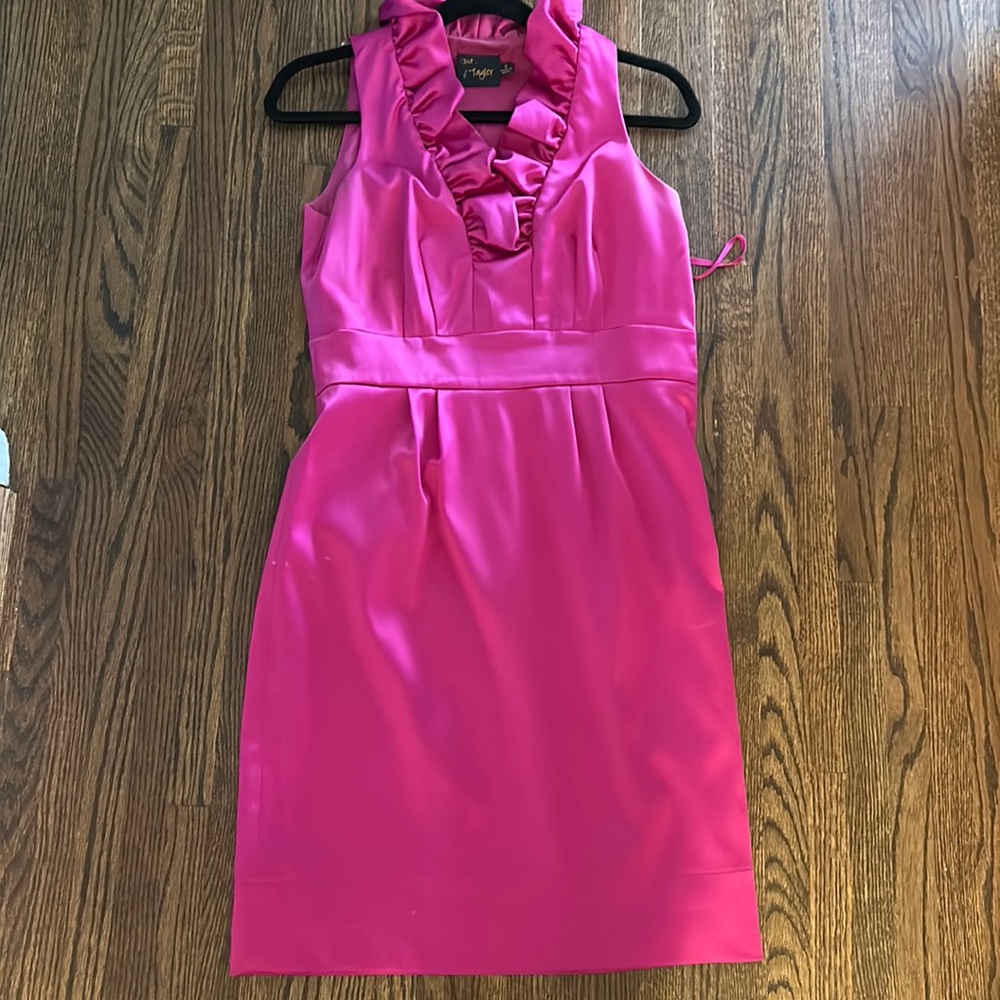 Ruffle necked cocktail dress